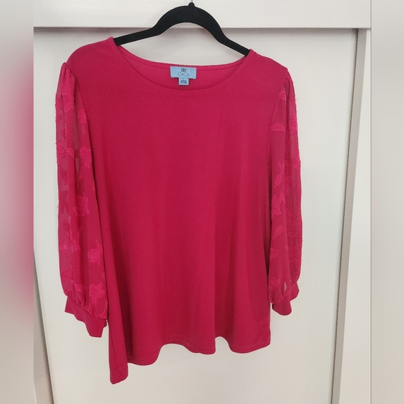 Cece embellished long sleeve pink shirt Size Large - Picture 1 of 4